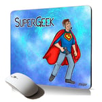 tapis de souris souple super geek gamer play console humour texte original jeux video comics bd heros cadeau gaming