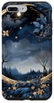 Coque pour iPhone 7 Plus/8 Plus Bleu nuit aquarelle ciel paysage lune