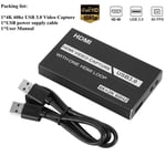 carte d'acquisition pour jeux vidéo en direct,USB 3.0,4K,60fps,1080P,HD,compatible HDMI - Type 4K USB 3.0 Video Cap