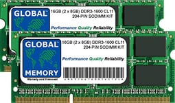 16GB (2 x 8GB) DDR3L 1600MHz PC3L-12800 204-PIN SODIMM MEMORY RAM FOR INTEL IMAC 27" RETINA 5K (LATE 2014 - MID 2015)