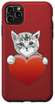 iPhone 11 Pro Max Valentine’s Day Kitten Art | Cute and Romantic Design Case