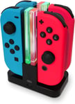 Station De Recharge Convient Nintendo Switch Joy-Con - Charging Station Support Pour 4 Manettes Avec Led