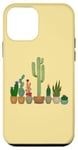 Coque pour iPhone 12 mini Cactus dans des pots amusants