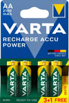 Varta Recharge Charge Accu Power AA 2100mAh 4 Pack (3+1)