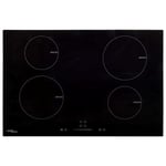 vidaXL Induction Hob with 4 Burners Touch Control Glass 77 cm 7000 W