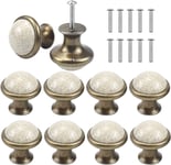 10PCS Céramique Tiroir de Porte Poignée, 33MM Rond Boutons de Tiroir, Vintage Bouton de Meubles, Boutons de Porte, Poignées de Meuble pour Placard Armoire Cuisine, Chambre d'enfant