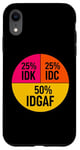 Coque pour iPhone XR 25% IDK 25% IDC 50% IDGAF