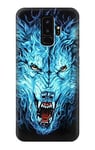 Blue Fire Grim Wolf Case Cover For Samsung Galaxy S9 Plus