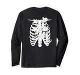 Human Ribcage Anatomy With Cats Long Sleeve T-Shirt