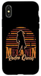 Coque pour iPhone X/XS Melanin Rodeo Queen Afro Cowgirl Histoire des Noirs Femme