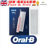 Oral-B Pro 1 Cross Action Black & Travel Case- Pink