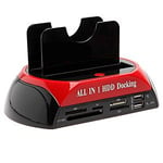 Station Accueil Dock pour Disque Dur 2.5" 3.5" IDE SATA / USB ESATA HUB + Lecteur de Carte + OTB