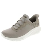 Skechers Women's Bobs Sport Squad Chaos Slip-Ins Taupe Low Top Sneaker Shoes 11