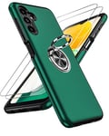 LeYi Coque pour Samsung Galaxy A04S/A13 5G(Pas 4G) avec 2 Verre Trempé Vitre Protection et Anneau Telephone, Militaire PC et TPU Silicone Etui Antichoc Housse pour Samsung A04S/A 13 5G - Vert