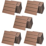 11x 22x 44x 55x 66x Dalles clipsables en bois composite wpc 30 x 30 cm Dalle de terrasse jardin extérieur 55x Classique terracotta