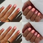 Pink False Nails French Press on Nails Fashion Fake Nails  Women Girls