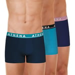 Athena Homme Easy Color sous-vêtement, Marine/Bleu/Marine, 3XL EU