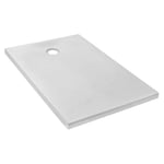 Receveur de douche extra-plat Jacob Delafon Ipso 140x80x4 cm Blanc Mat Texture Pierre