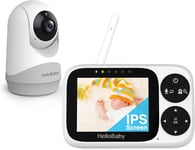 HelloBaby Video Baby Monitor with Camera and Audio, 3.2" IPS Screen Baby Camera