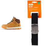 Scruffs Switchback 3, Safety Work Boot, Tan, Size 8 & T50304 Cotton Adjustable Clip Belt Black One Size