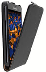 mumbi PREMIUM cuir véritable Housse Samsung Galaxy Note N7000 - Coque Étui Etui à clapet Noir Flip Style