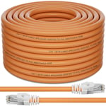 Cable Ethernet 30m Cat 7, Cable RJ45 30m Blindé Câble Réseau, Câble Internet 30 Mètres Extérieur Câble LAN, Haute Vitesse Câble Wifi 10Gbit/s 600MHz S/FTP Gigabit Cordon RJ45 pour Routeur Modem