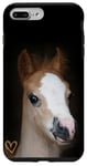 Coque pour iPhone 7 Plus/8 Plus Motif Poulain Jeune Cheval Avec Coeur D'Amour Doré Mignon