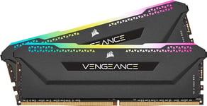 Vengeance RGB PRO SL 32GB (2x16GB) DDR4 3200MHz C16, Kit de mémoire de bureau éclairé (10 LEDs adressables individuellement, optimisé pour la bande passante et les temps de réponse) Noir