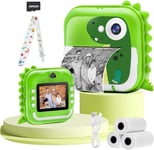 Kids Camera for Girls Boys, Instant Camera and Ink Free Digital Printing Camera for Kids, Video 1080P & 12 MP HD, 5X Zoom, 32G SD Card, 3 Rolls Photo Papers, Cadeau d'anniversaire et de Noël.[G3180]