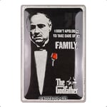 Nostalgic-Art The Godfather - I Don't Apologize - Retro Metal Sign - 20 x 30 cm - I Don't Apologize - Gift Idea for Film Fans - Vintage Metal