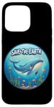 Coque pour iPhone 15 Pro Max Cute Save our Planet, Jour de la Terre, Journée de la Terre Cool Whale