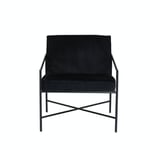 Venture Home Fåtölj Rakel Sammet Single Sofa - Black / Velvet 15578-888