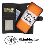 Skimblocker Samsung Galaxy A53 5G (SM-A536B) Magnet Plånboksfodral (Svart)