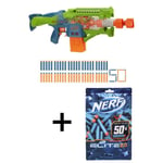 NERF Elite 2.0 Pack Blaster motorisé Double Punch + 50 Fléchettes officielles
