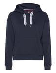 Tommy Jeans Tjw Bxy Logo Drawcord Hoodie Ext Marinblå