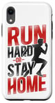 iPhone XR Running Runner Half Marathon Vintage Run Hard Or Stay Home Case