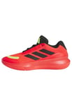 adidas Mixte BB Legends Low Chaussures de Basket-Ball, Lucid Red/Core Black/Lucid Lemon, 38 EU