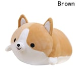 Corgi Hund Stor Jätte Squishmallow Plysch Leksak Plushie Fylld Djur Kudde Brown 35cm