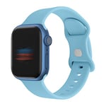 VIGTMO Bracelet Compatible avec Apple Watch 42mm 44mm 45mm, Bracelet de Remplacement Sport Compatible avec iWatch Series 7 6 5 4 3 2 1 SE(Bleu clair)