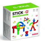 Stick-O by Magformers: 20-piece Magnetic Construction Set. Preschool STEM Toy with Large Pieces and Easy-Grip Design for Little Hands.