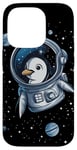 iPhone 14 Pro Cute Penguin Astronaut in Space Adventure Apparel Case