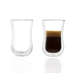 Stölzle_Lausitz Tasses à café Coffee 'N More 90 ml I verre thermo lot de 2 I verres à double paroi I verres à thé orientaux en verre borosilicate I passe au lave-vaisselle et au micro-ondes