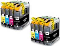 8 Ink Cartridge Compatible with Brother LC223 MFC-J4620DW J4625DW J5320DW Printe