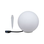 Plug & Shine Globe 20 cm 2,8W 3000 Kelvin IP67 - Med jordspyd - Hvit