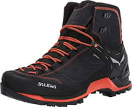 Salewa MS Mountain Trainer Mid Gore-TEX Chaussures de Randonnée Hautes, Asphalt/Fluo Orange, 40.5 EU