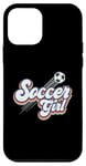 Coque pour iPhone 12 mini Football Fille Football Femme Joueur de Football Athlète Football