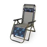 DSHUJC Chaises de Jardin inclinables - Chaise Pliante extérieure et zéro gravité avec Oreiller de tête - Fabriqué à partir d'un Cadre en Acier pour Patio, véranda, jar