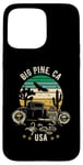 Coque pour iPhone 15 Pro Max Big Pine California USA Hotrod Design rétro coucher de soleil dans le désert