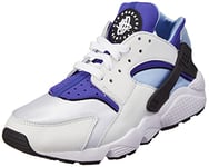 Nike Femme W Air Huarache Chaussures de Gymnastique, White/Lapis/Aluminium/Black, 38.5 EU