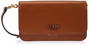 Guess Noelle Xbody Flap Organizer, Portefeuille Women's, Cognac, Taille Unique